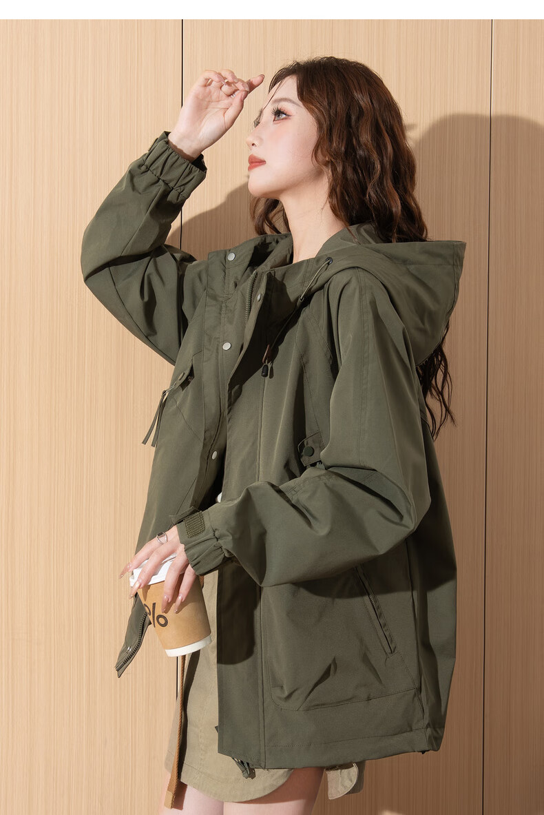 TonLion 2026 Spring Autumn Women's Jacket Casual High-End Fashion Hooded Coat Ins Style 31