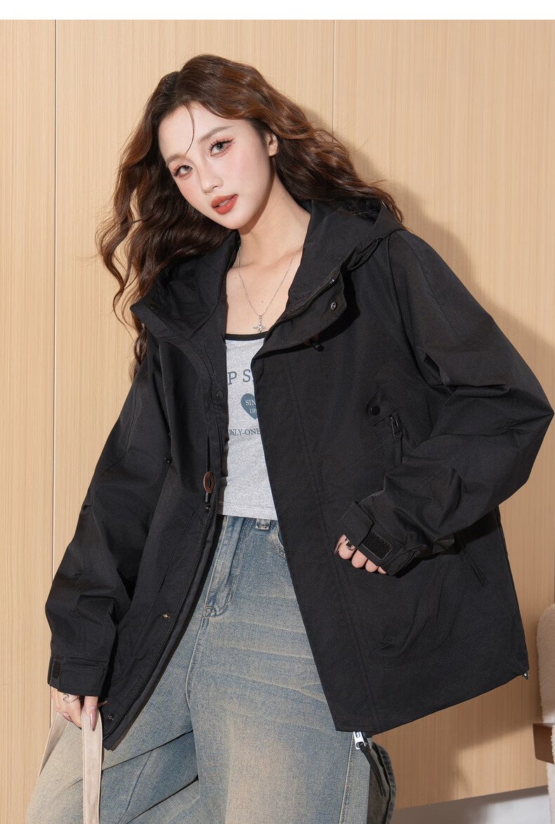 TonLion 2026 Spring Autumn Women's Jacket Casual High-End Fashion Hooded Coat Ins Style 17
