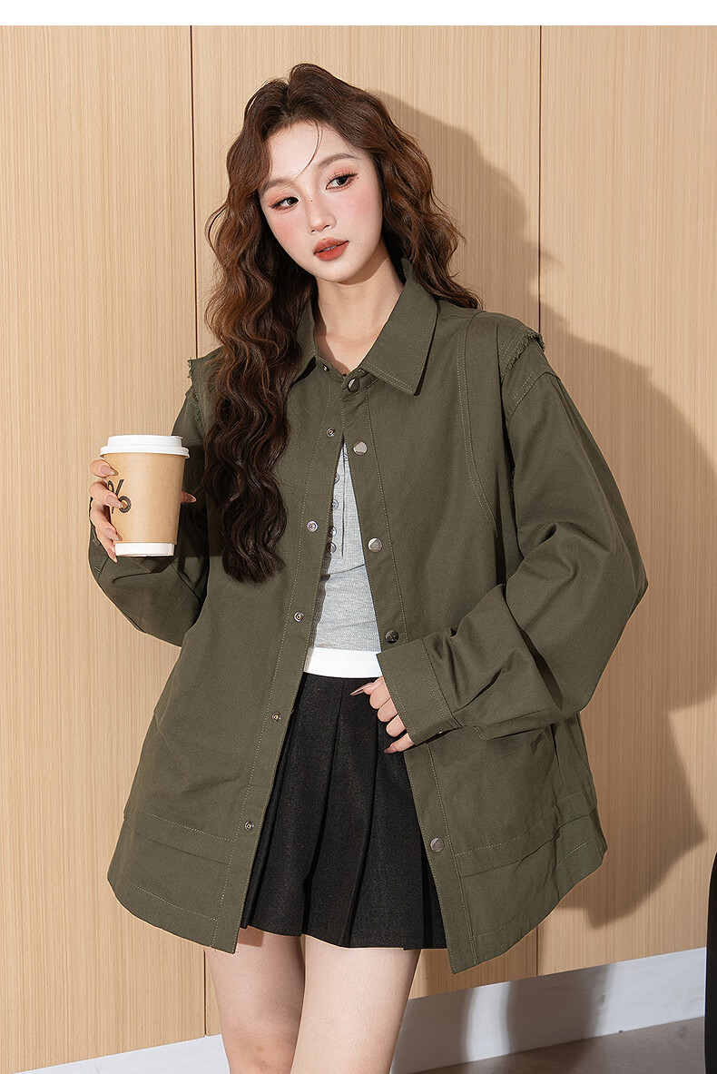 TonLion 2026 Spring Women's Lapel Coat Black S 38