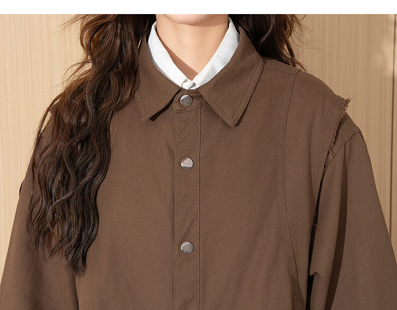 TonLion 2026 Spring Women's Lapel Coat Black S 15