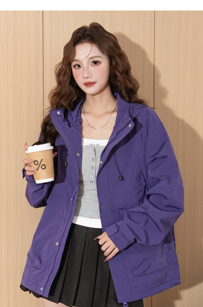 TonLion 2026 Spring Autumn Women's Jacket Casual High-End Fashion Hooded Coat Ins Style 8