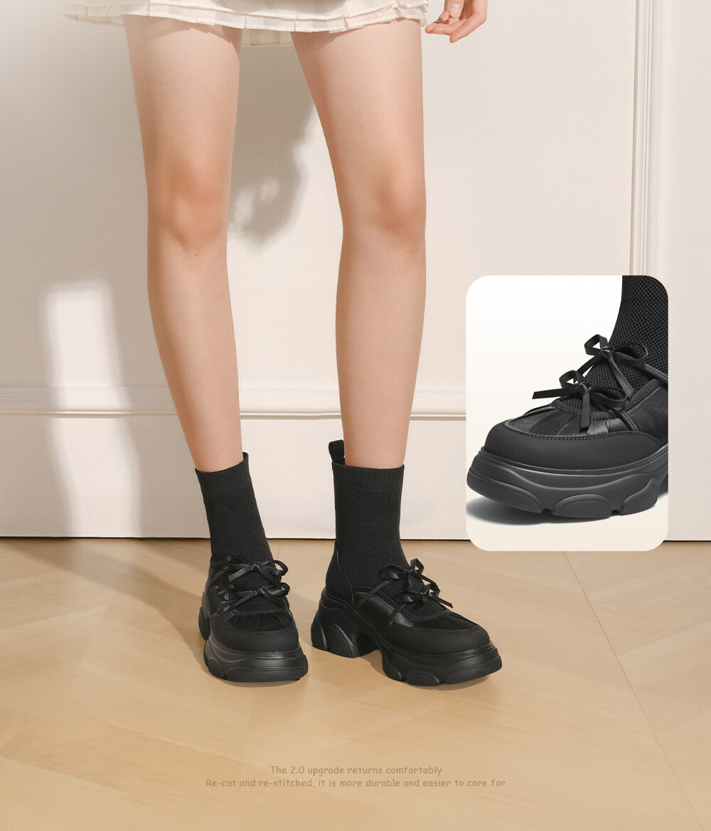 TATA 2025 Winter Fashion Boots Black Size 36 3