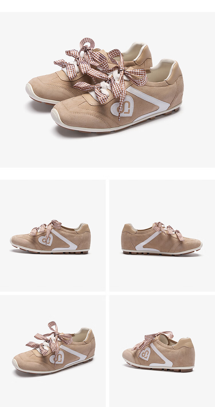 Lyle & Scott New German Training Shoes Commuter Casual Height-Increasing Genuine Leather Agan Shoes Women 6T34101 Linen White OWS 35 10