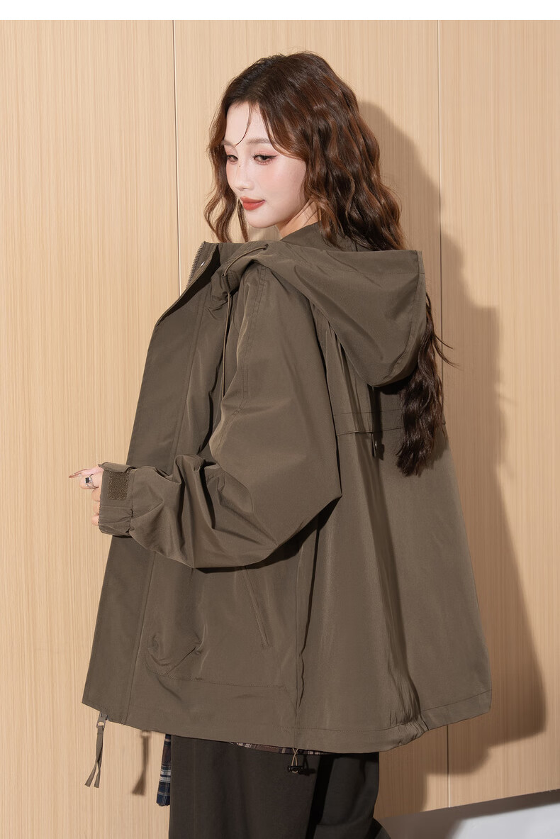 TonLion 2026 Spring Autumn Women's Jacket Casual High-End Fashion Hooded Coat Ins Style 26