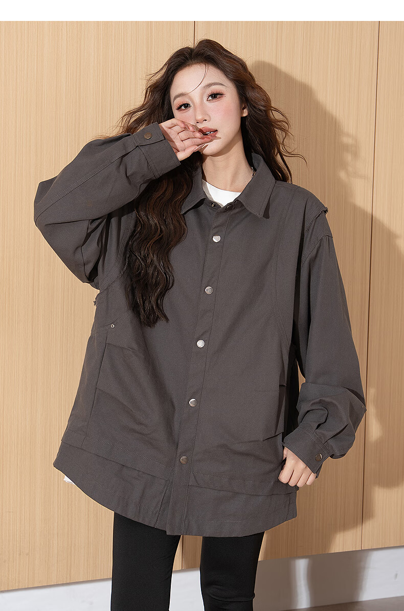 TonLion 2026 Spring Women's Lapel Coat Black S 26