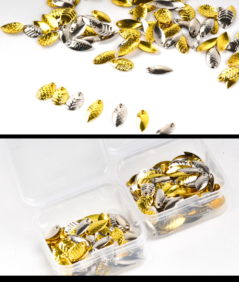 简卡优 佳·钓尼瓜子亮片散装diy 不伤线瓜子亮片微物马口白条翘嘴假