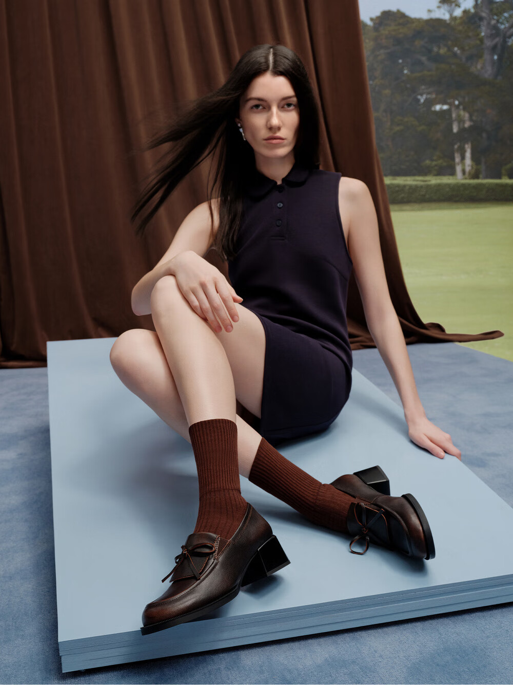 STACCATO Yang Mi Same Style 2026 Little Jenny Loafers Women's Leather Shoes EGY05AA6 Starry Black Size 36 4