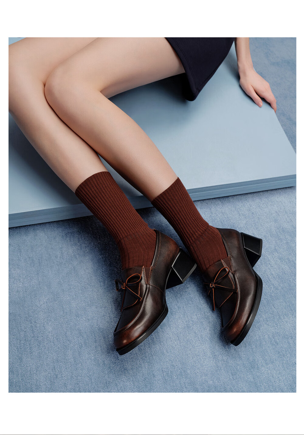 STACCATO Yang Mi Same Style 2026 Little Jenny Loafers Women's Leather Shoes EGY05AA6 Starry Black Size 36 5