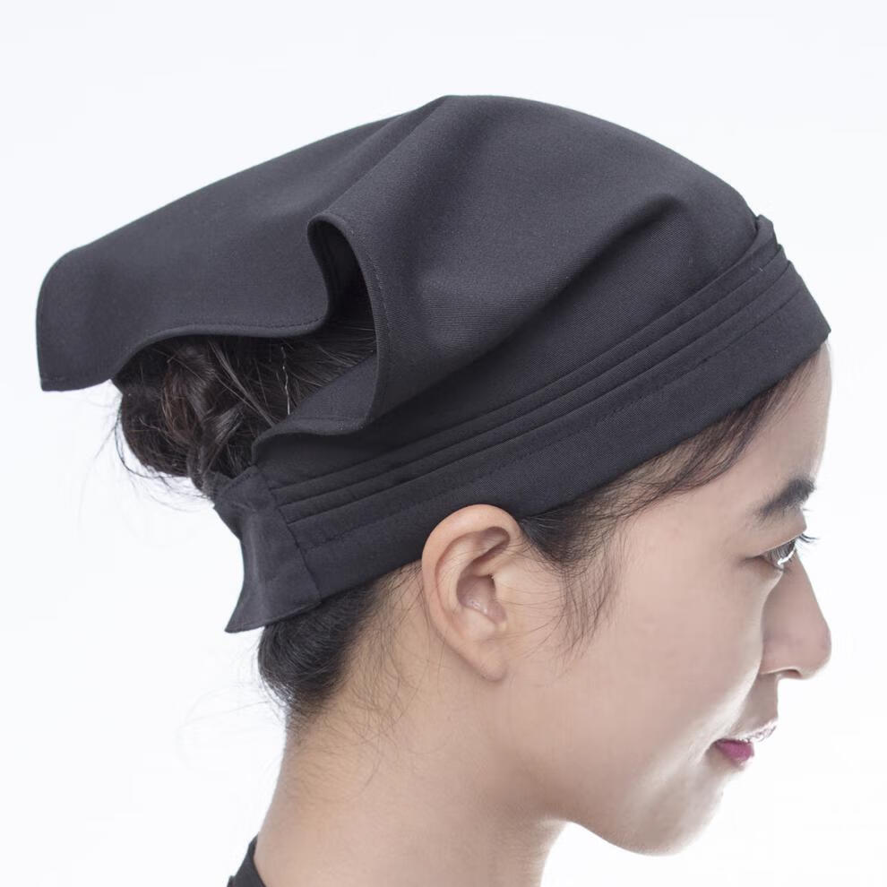 振锦韩版餐厅服务员头巾帽厨师三角巾餐饮防尘防油烟厨房做饭包头帽子