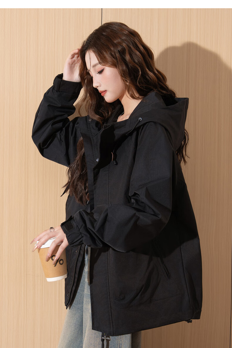 TonLion 2026 Spring Autumn Women's Jacket Casual High-End Fashion Hooded Coat Ins Style 18