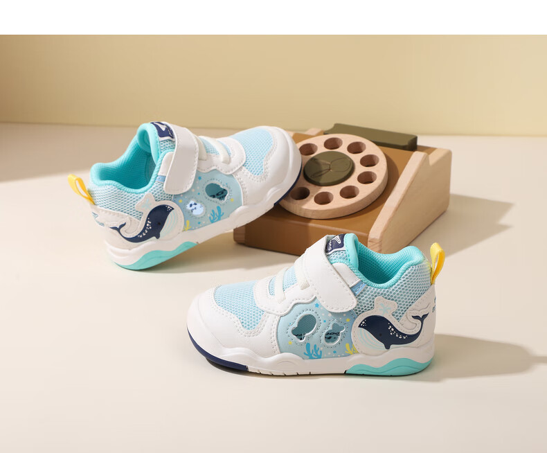DR·KONG Spring Summer Kids Breathable Cartoon Pet Toddler Sandals Blue/Beige Size 20 10