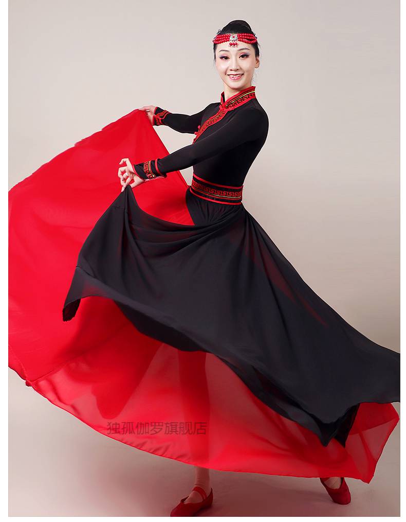 蒙古族服装夏季女装蒙古袍舞蹈演出服少数民族表演服成人艺考藏族蒙族