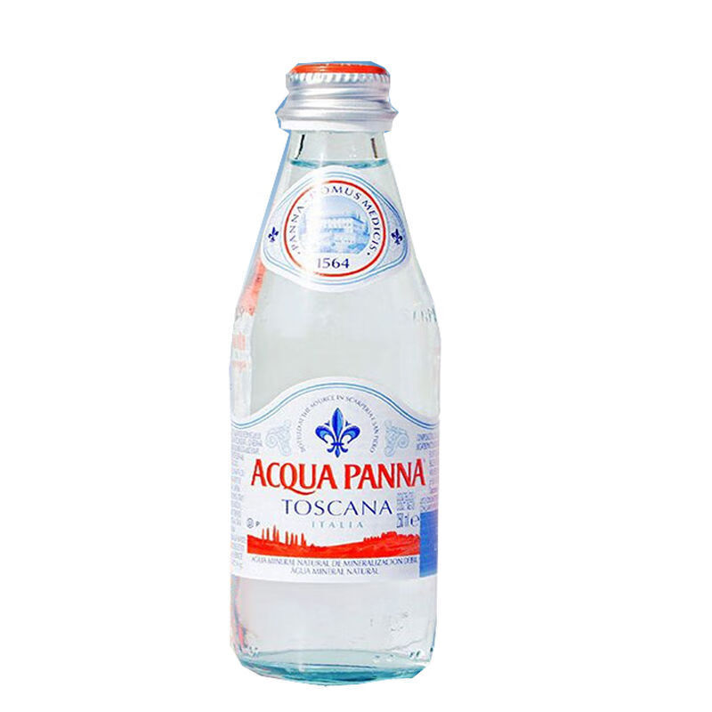 5折 意大利 acquapana 500mlx24瓶/箱 普娜矿泉水玻璃瓶 弱碱性水 新