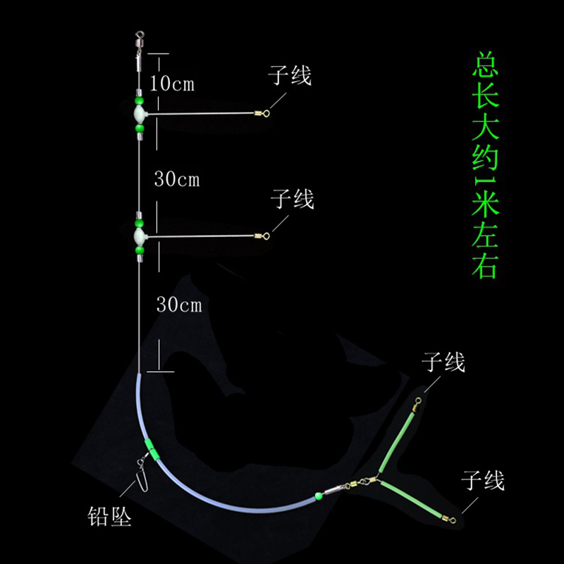 五副装 近海船钓海钓天平钓组白果子黑黄鱼鳗鱼线组沉船拉流海钓渔具