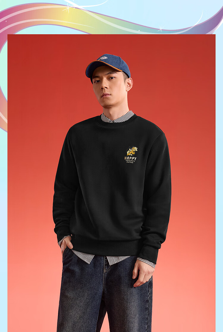 HLAHLA Spring 26 My Little Pony Collaboration Embroidered Crewneck Parent-Child Long Sleeve Men's Sweatshirt 3