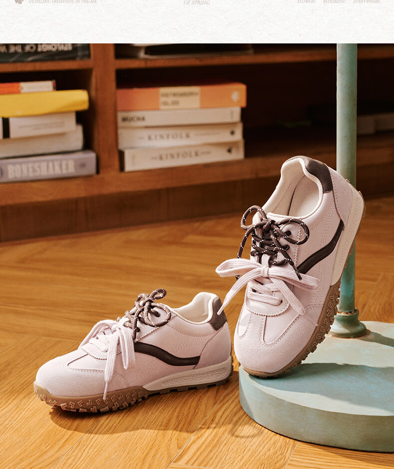 SENDA Women's Agan Shoes 2026 Spring New Outdoor Military Training Sports Thick-Soled Casual Shoes ZTK04AM6 Pink Brown Size 37 8