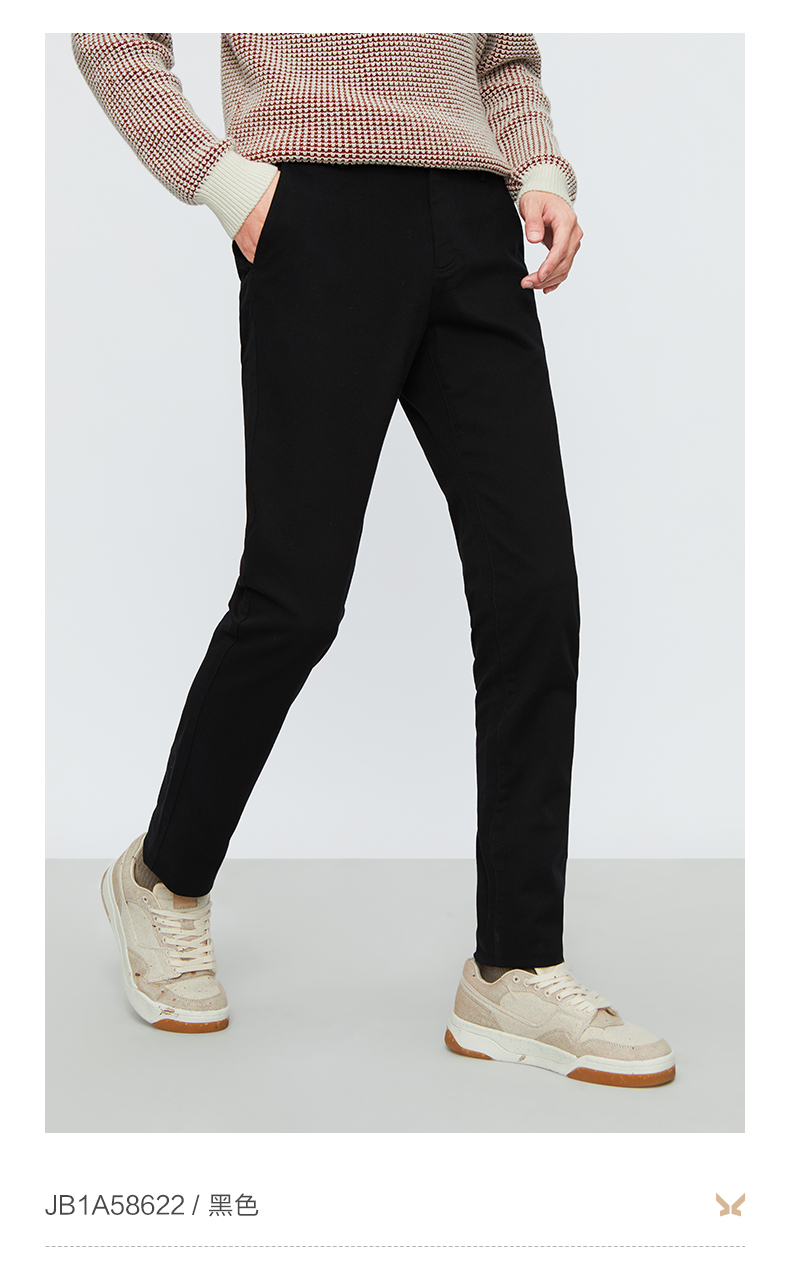 【商场同款 纯棉】九牧王男裤休闲裤男2022秋冬新款百搭时尚简约修身