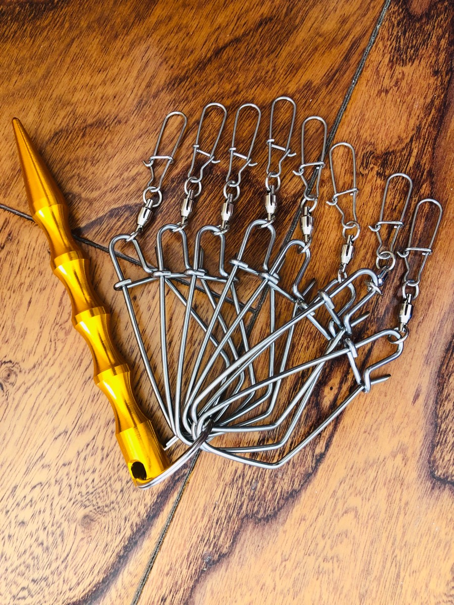 旗舰同款路亚鱼扣控鱼器 便携式活鱼扣锁鱼器 活鱼扣diy 不锈钢弹性夹