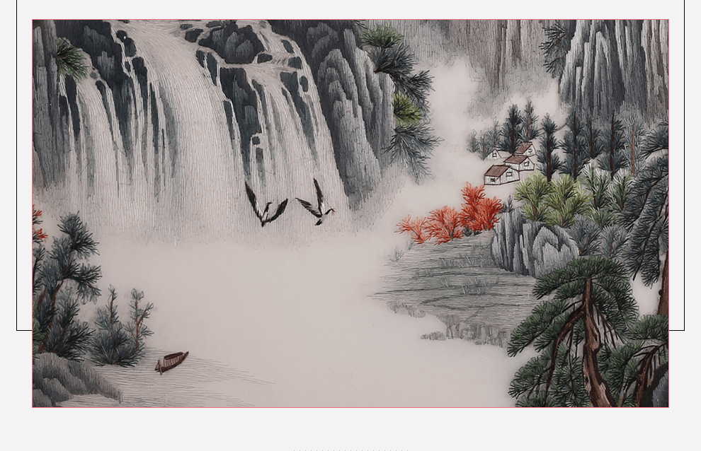 新中式鸿运当头挂画丝绣带框成品画苏州刺绣原产地绣画沙发背景墙挂画