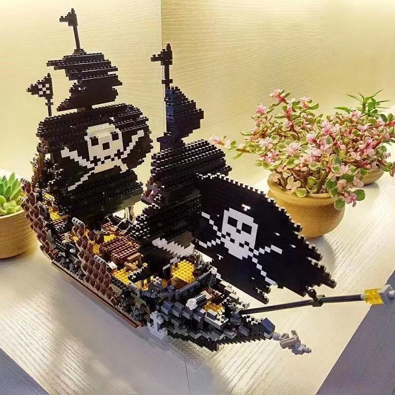 乐高lego微颗粒泰坦尼克号帆船游轮成人高难度拼装玩具积木 新款