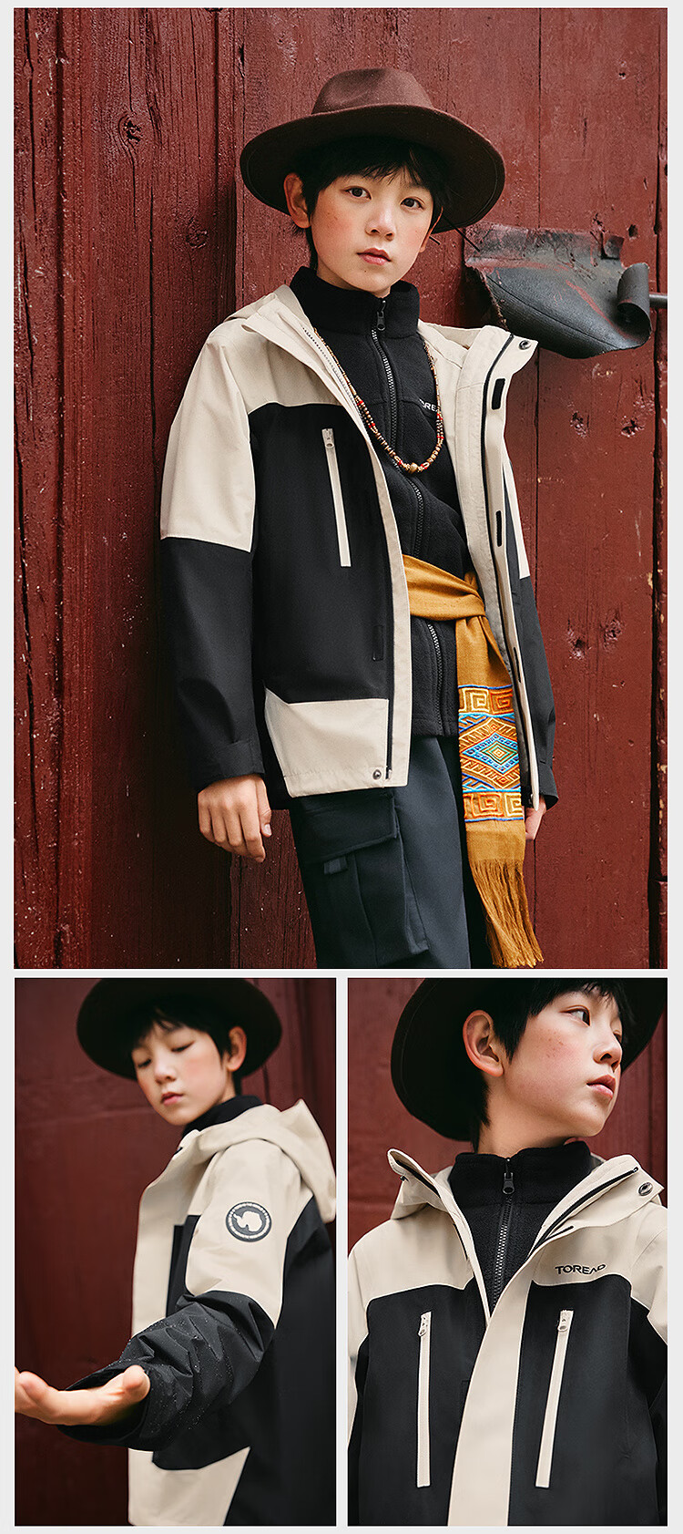 TOREAD Flagship Children's 3-In Jacket for Boys And Girls, Autumn And Winter Style, Warm Outerwear for Older Kids, Polar White, Size 150 18