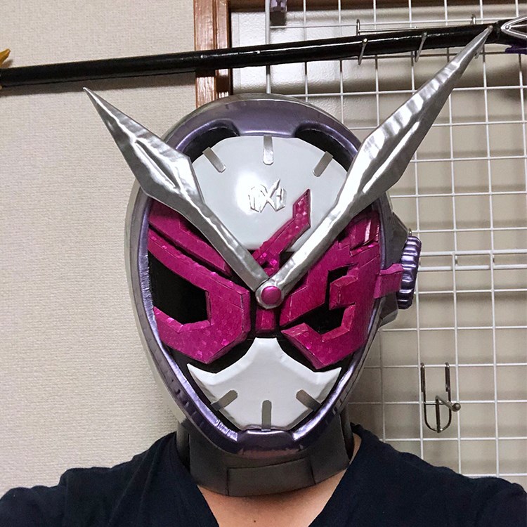 圣刃假面骑士可穿戴头盔摆件diy手工装饰表演cos道具eva模型头套 我魂