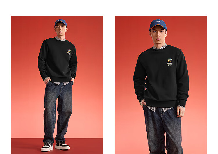 HLAHLA Spring 26 My Little Pony Collaboration Embroidered Crewneck Parent-Child Long Sleeve Men's Sweatshirt 4