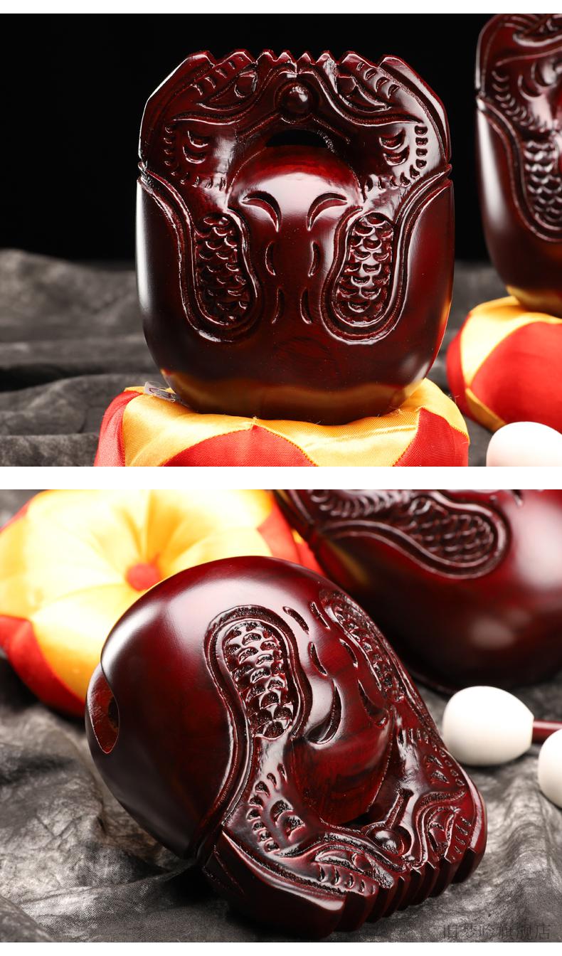 升级款木鱼法器木鱼法器一套结缘宗教用品念佛诵经祈福木鱼香樟木实木