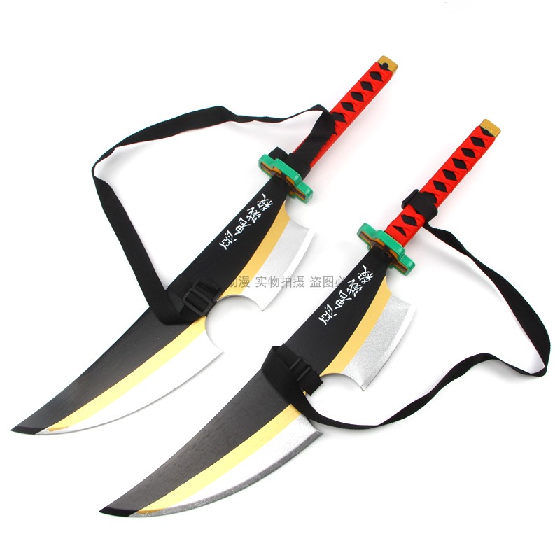 鬼灭之刃cos刀音柱宇髓天元cos刀服装道具双刀摄影动漫周边 宇髓天元