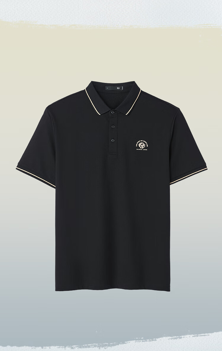 HLA Hailan Home Men's Polo Shirt 26 Chinese Dragon Series Cool Printed Short Sleeve Summer 3