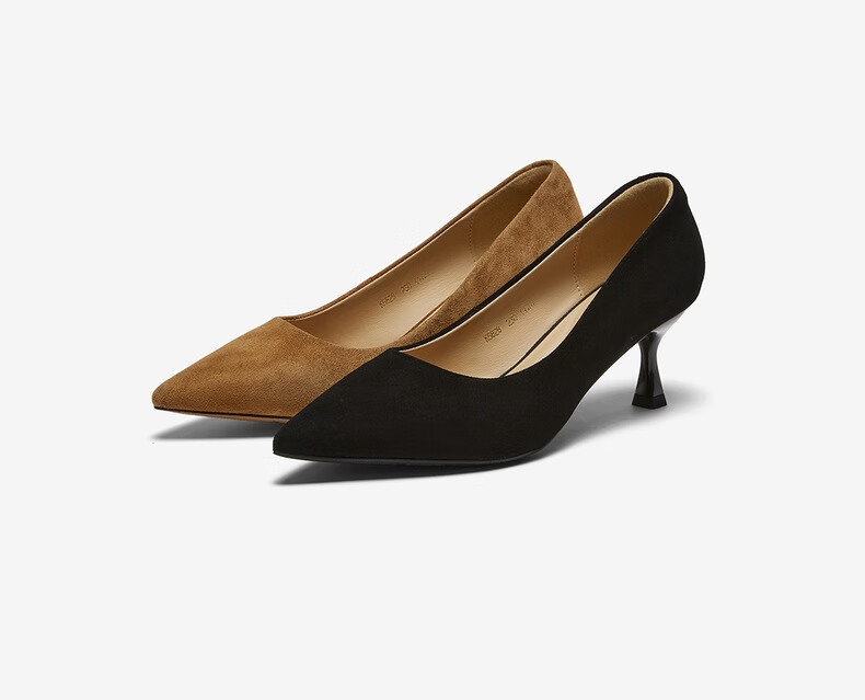 BASTO 26 Spring Simple Commuter Pointed Toe Women's Low-Cut Flats K5828AQ6 Black 38 3