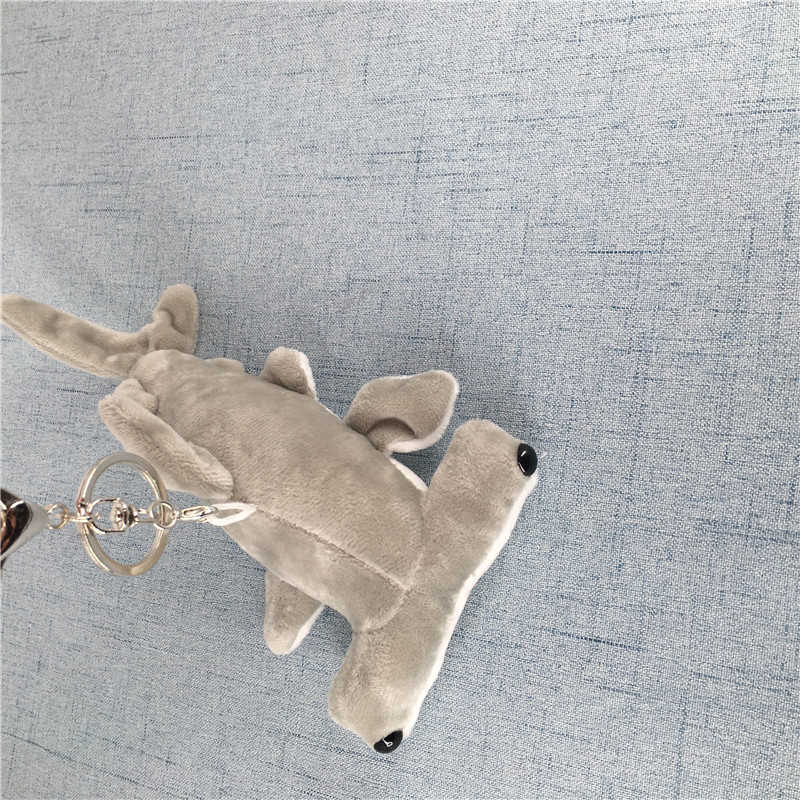 同款灰色小鲨鱼毛绒包包钥匙扣创意娃娃平头鲨鱼公仔10cm小鲨鱼1016cm