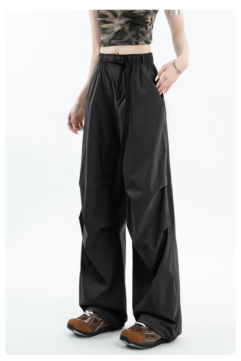 TonLion Cooling Sun Protection Workwear Pants Women Wide Leg Slim Paratrooper Pants Summer New Trend Outdoor Sports Straight Leg Trousers 13