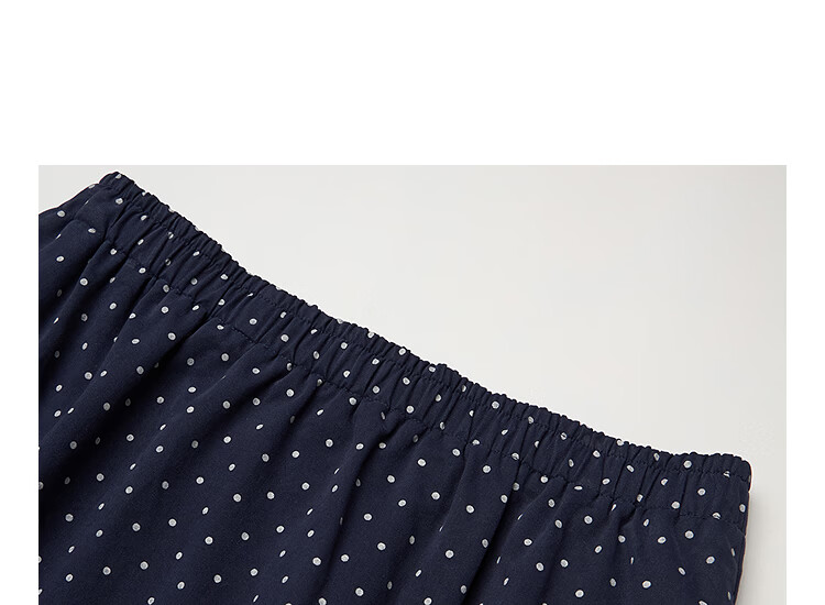 INMAN Vintage Polka Dot Ruffle Hem Cotton A-Line Skirt Blue White Dots L Spring 2026 Women's New 5