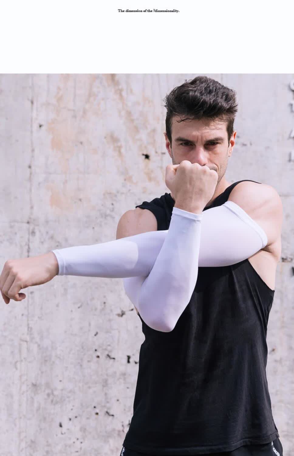 遂牛冰袖男士冰丝袖套防晒手袖护臂加大码宽松版女手套男士手臂套袖