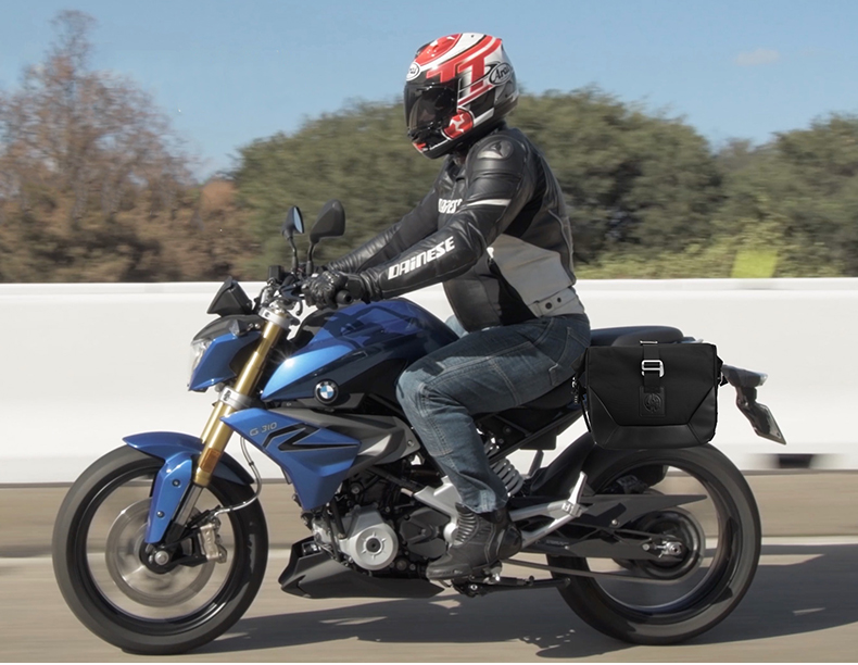 适用于宝马g310r摩托车改装边包全盔包快拆边包边箱包 bm油蜡包【图片