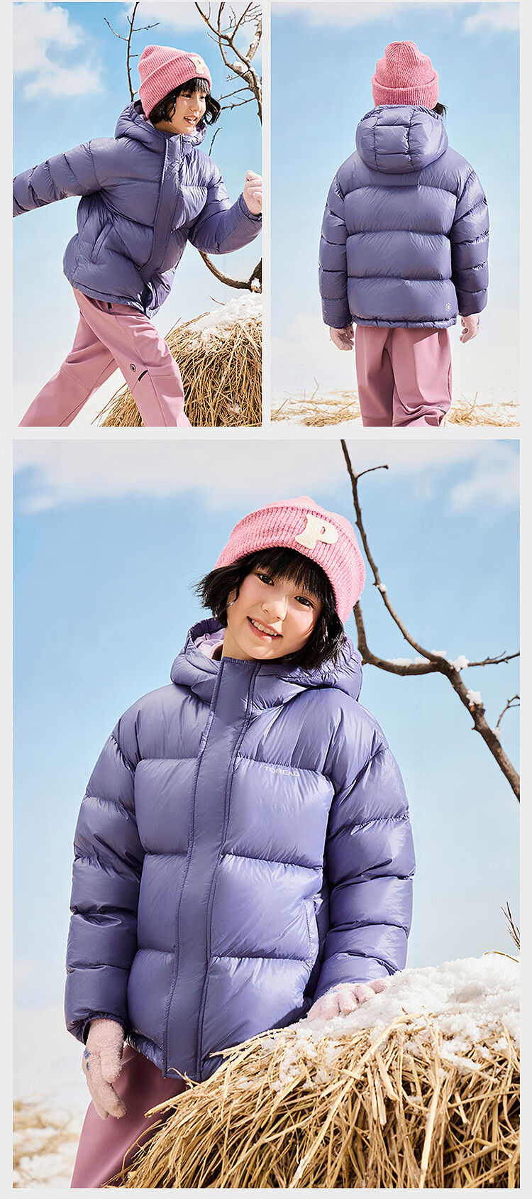 TOREAD Kids Down Jacket Unisex Winter Thickened Windproof Puffer Coat Military Green 120 11