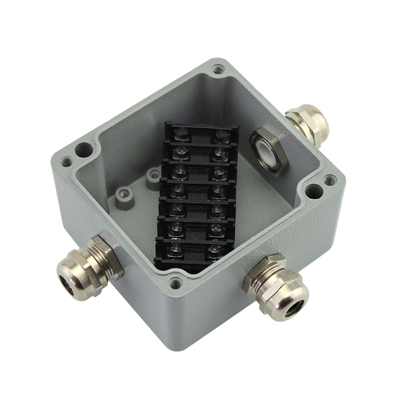 86明装铝接线盒 防爆接线盒户外防水带端子金属分线盒铝合金铸铝二通