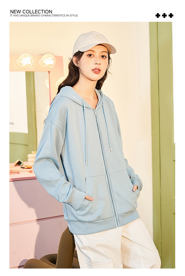 TonLion Women's Heavyweight Hoodie Cardigan Jacket Casual Loose Fit Trendy Small Size Spring Autumn New Arrival 2