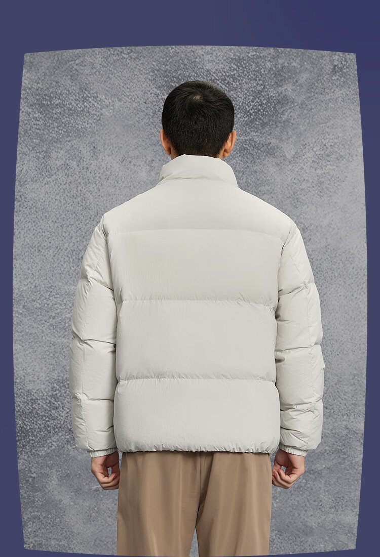 HLA Men's Down Jacket [Filling 129-165g] Three-Body Red Coast Base Collaboration Series Winter Coat for Men 4