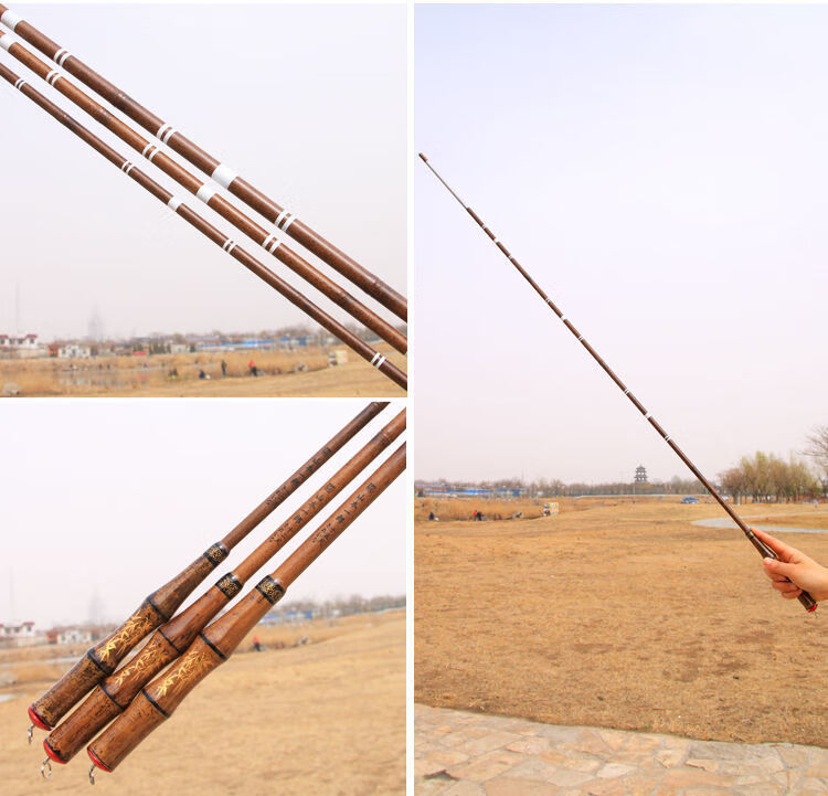 鱼竿纯手工日本进口碳素山本一郎28调鲫超轻超细台钓竿竹节钓鲤鱼杆