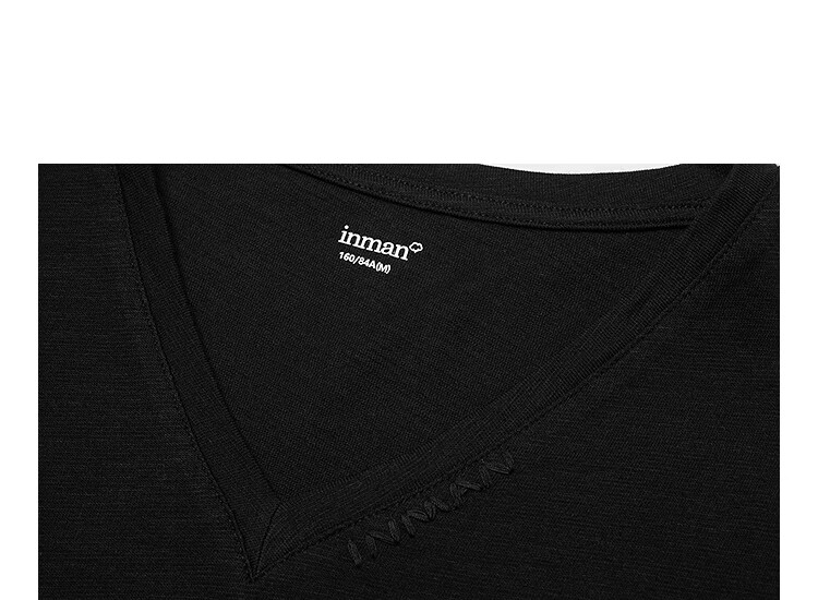 INMAN Casual Fitted Crew Neck Short Sleeve T-Shirt 26 Summer Women's New Solid Color Inner Top White M 24
