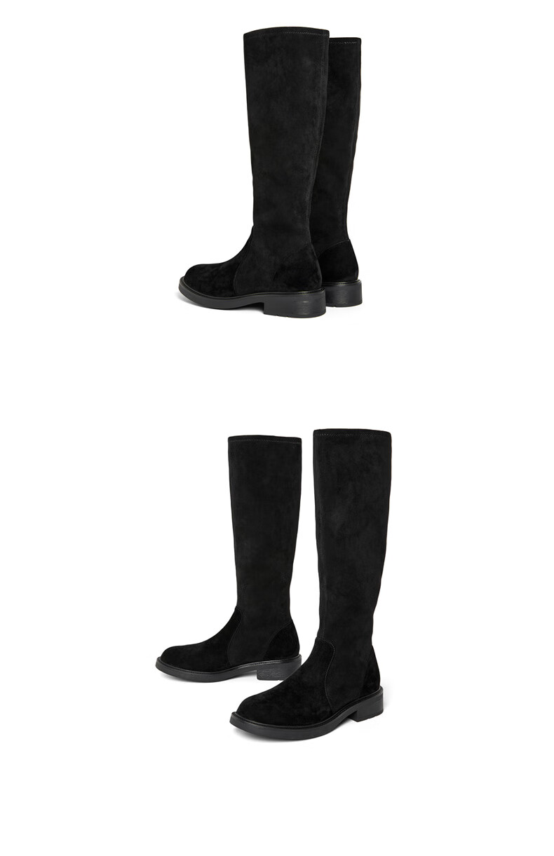 Bata Slim Fit Women's Boots 2025 Winter Slim Elastic Thick Heel Knee-High Boots 67053DG5 Brown Size 35 3