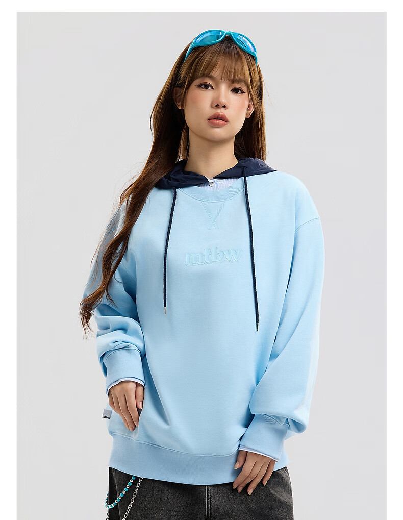Metersbonwe Unisex Hoodie Spring Autumn New Sports Casual Long Sleeve Crewneck Top Dark Khaki 2XL185/104B 11
