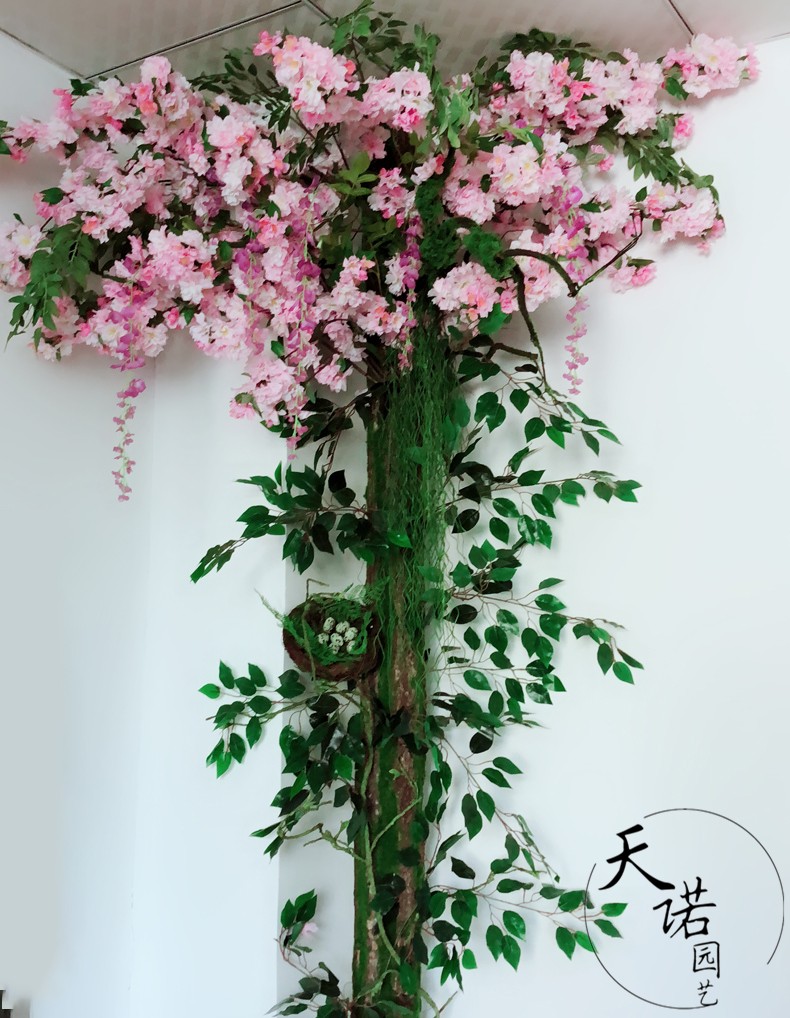 姜芮包下水管装饰遮挡暖气空调煤气管道包柱子仿真树皮假树花藤条缠绕