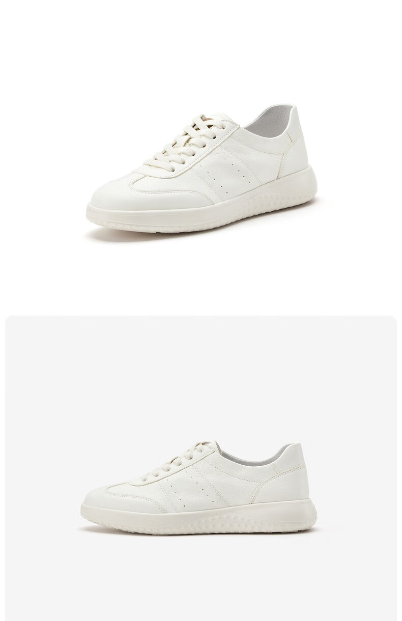 Bata Patented Antibacterial Soft Elastic Cowhide White Sneakers for Women Spring 2026 New Classic Commuter Flats WRVQ1AM6 6