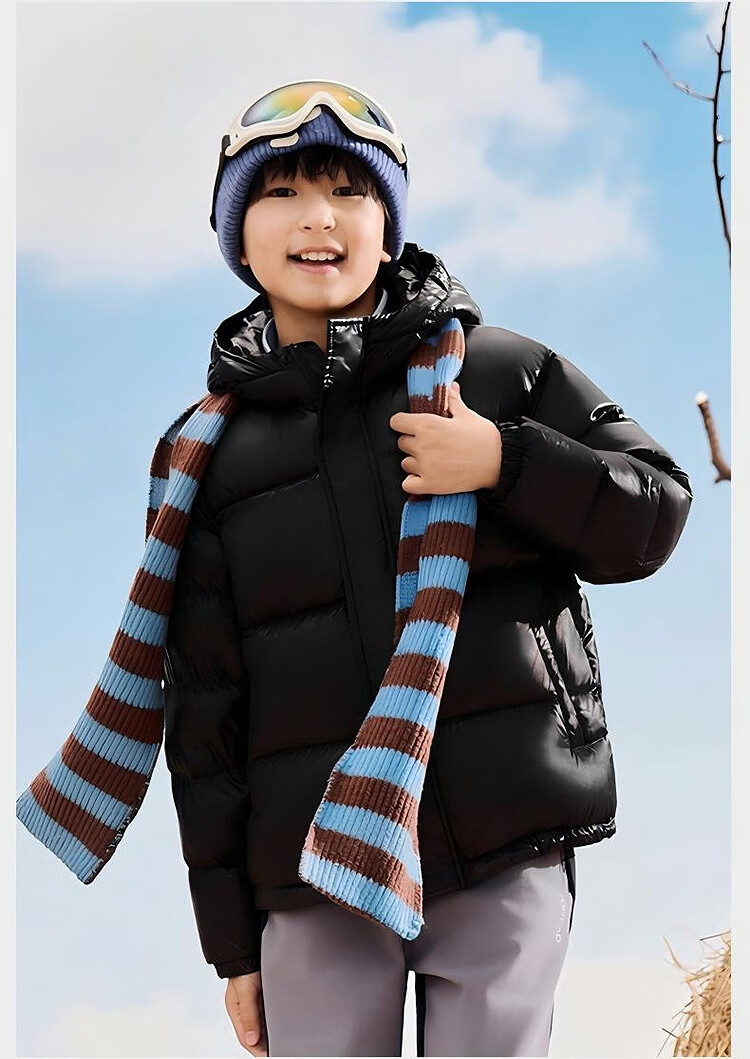 TOREAD Kids Down Jacket Unisex Winter Thickened Windproof Puffer Coat Military Green 120 16