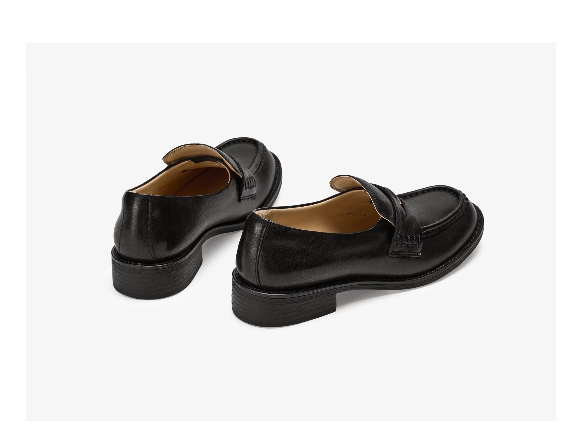 73Hours Women's Shoes Comfortable Imprint 2026 Spring New Old Money Style Cowhide Square Heel Solid Color Loafers Fashion 13