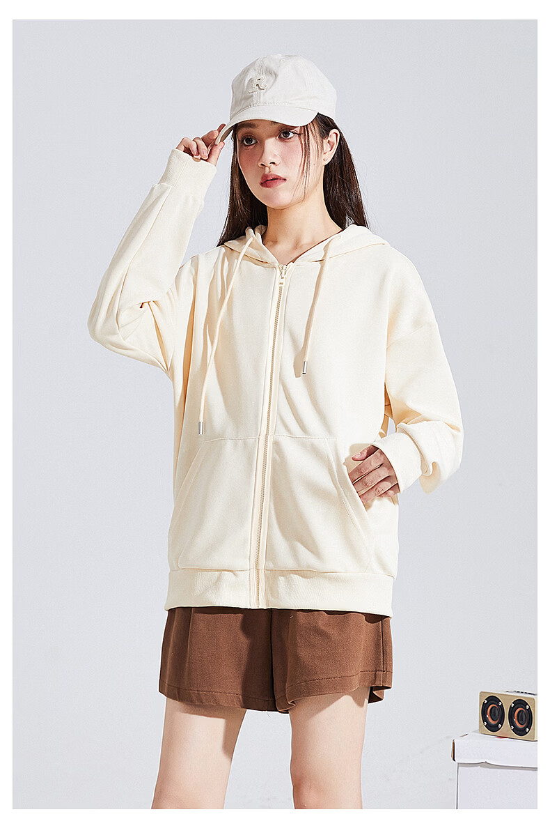 TonLion Women's Heavyweight Hoodie Cardigan Jacket Casual Loose Fit Trendy Small Size Spring Autumn New Arrival 20