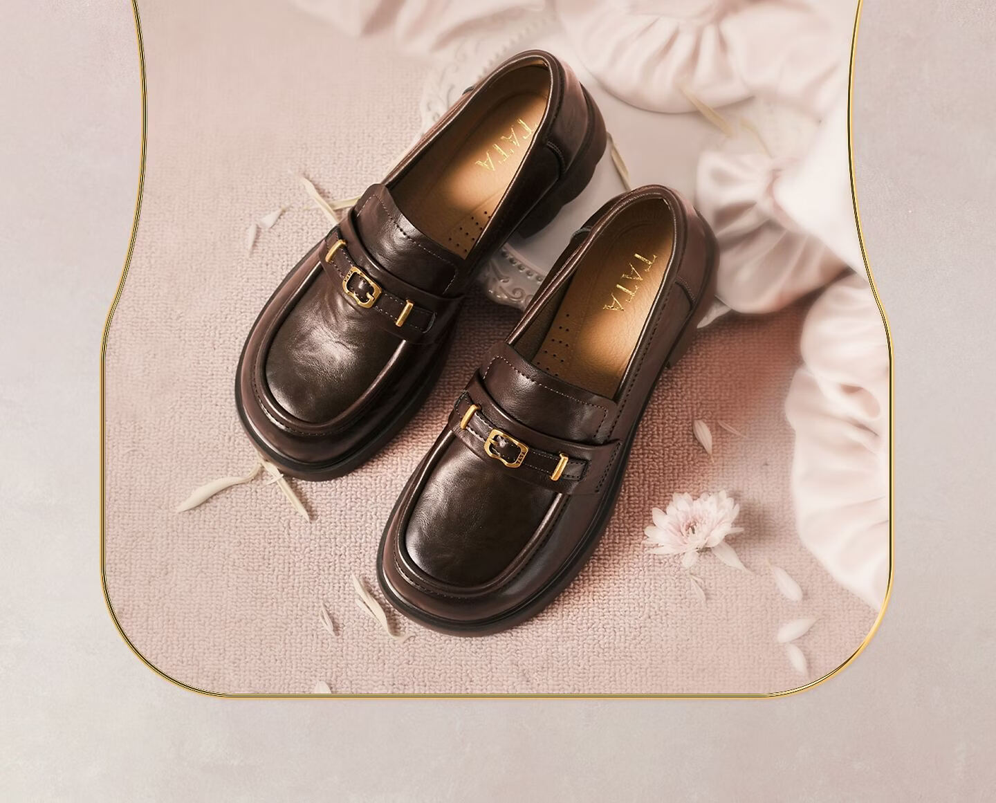 TATA Women's Shoes 2026 Spring New Loafers Fashion Casual Versatile Black Size 37 2